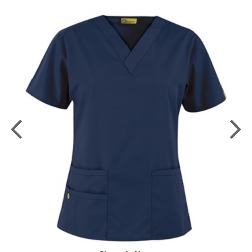 WonderWink Scrubs ORIGINS Bravo V-Neck Top Navy